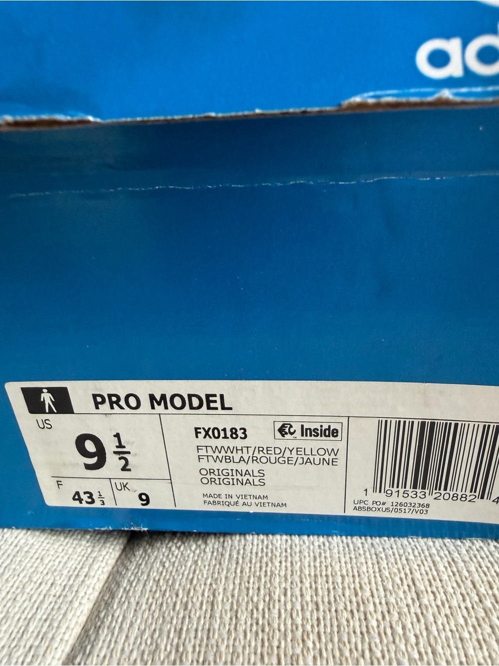 Adidas Pro Model Colorful FX0183 Cloud White Bran New 9.5 - Picture 10 of 11